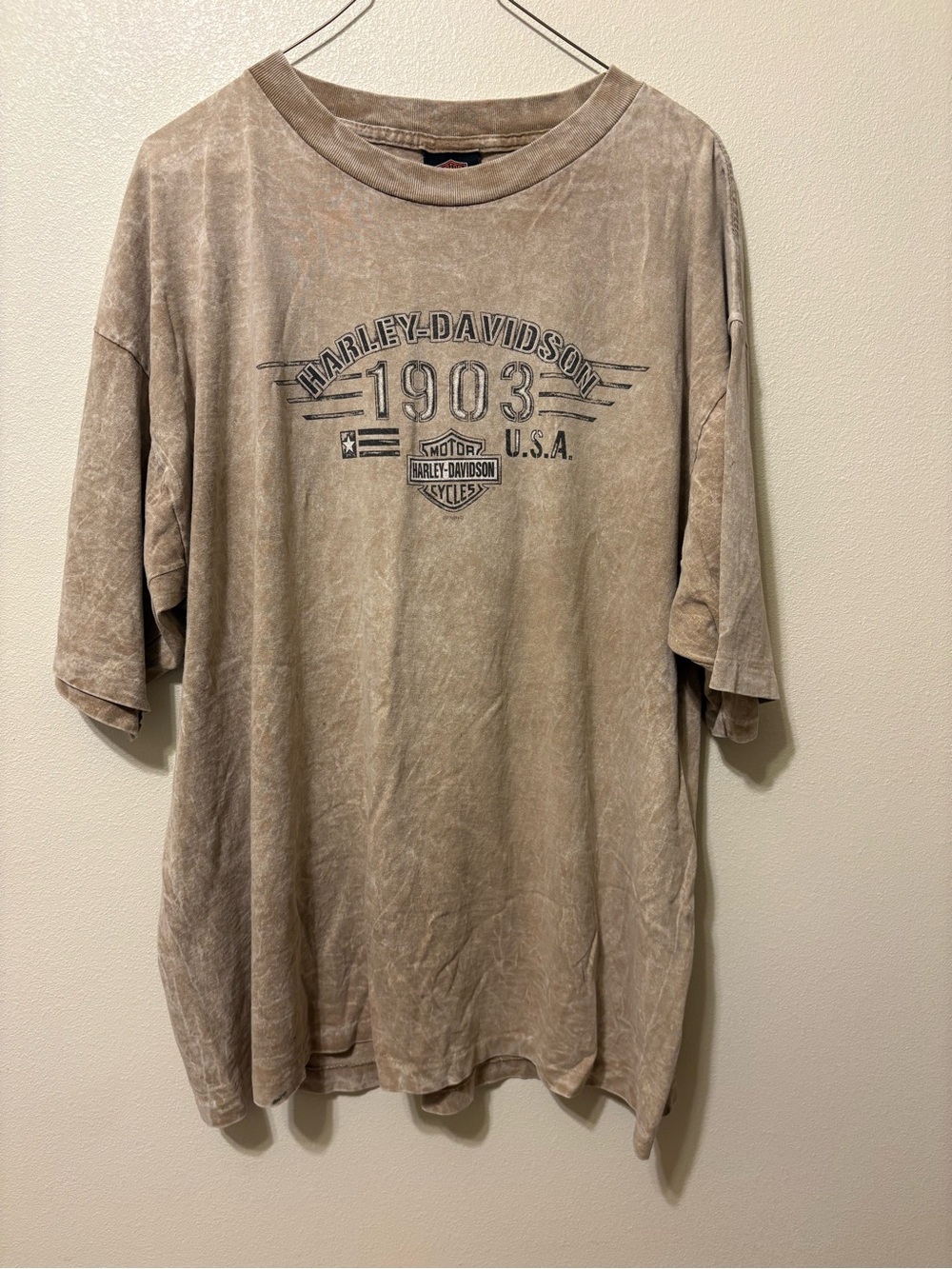 Harley-Davidson Men's 1903 Logo Tee in Washed Brown